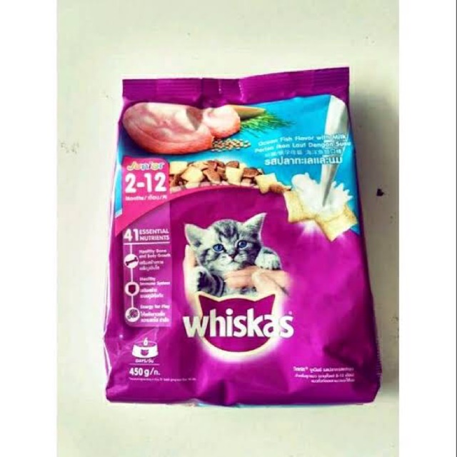 Whiskas Junior Kering 450gram