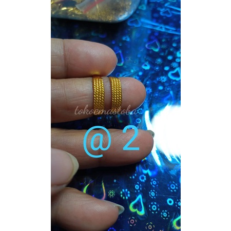acc cincin setengah putar emas toba emas LM 24karat 99.9% 2 gram