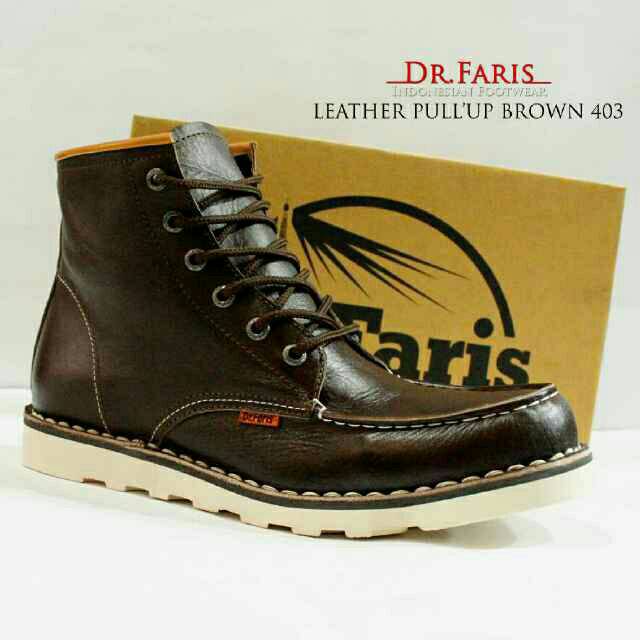 PROMO - JUALAN SEPATU PRIA TERMURAH SEPATU BOOTS DR FARIS ORIGINAL SEPATU KERJA SEPATU MURAH
