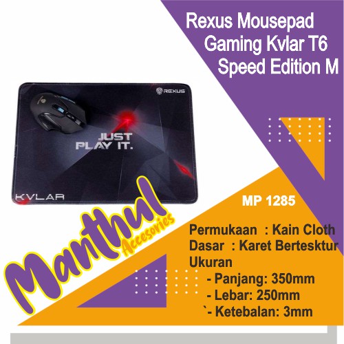 Rexus Mousepad Gaming Kvlar T6 Speed Edition M