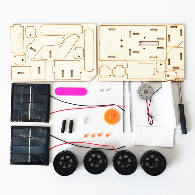 Mainan Puzzle Robot Mobil Rover Bulan Tenaga Surya DIY Untuk Edukasi / Eksperimen Sains Anak