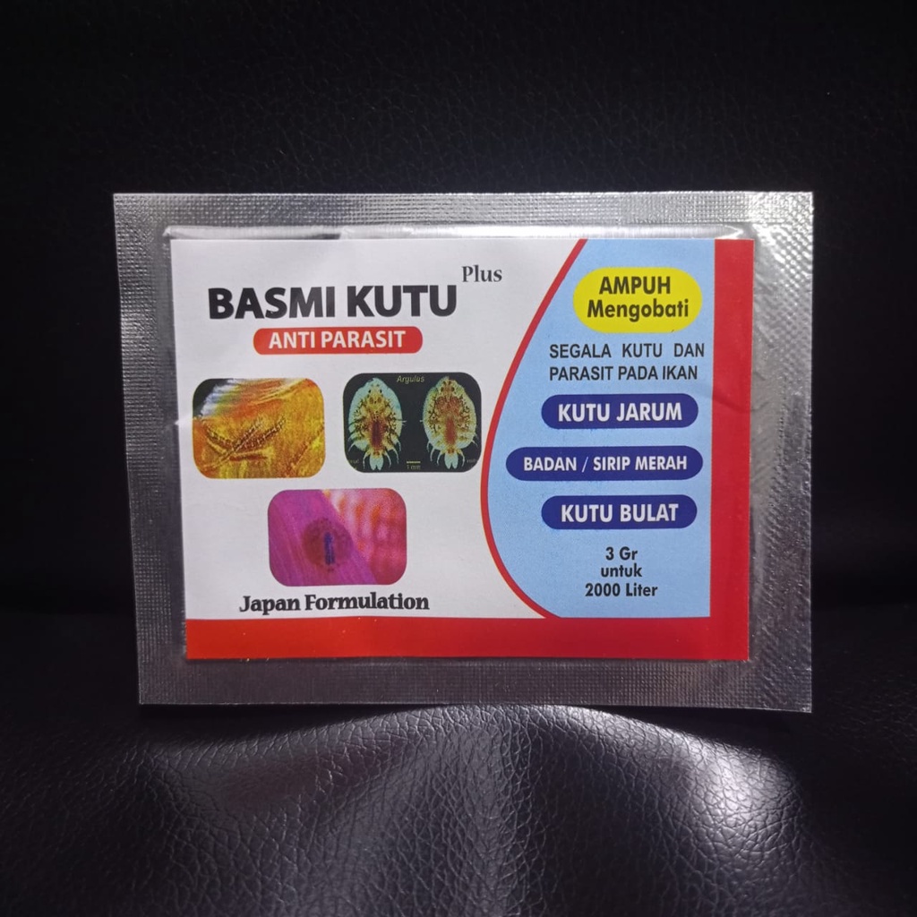 BASMI KUTU 3GR OBAT IKAN PEMBASMI SEGALA JENIS KUTU IKAN OBAT IKAN