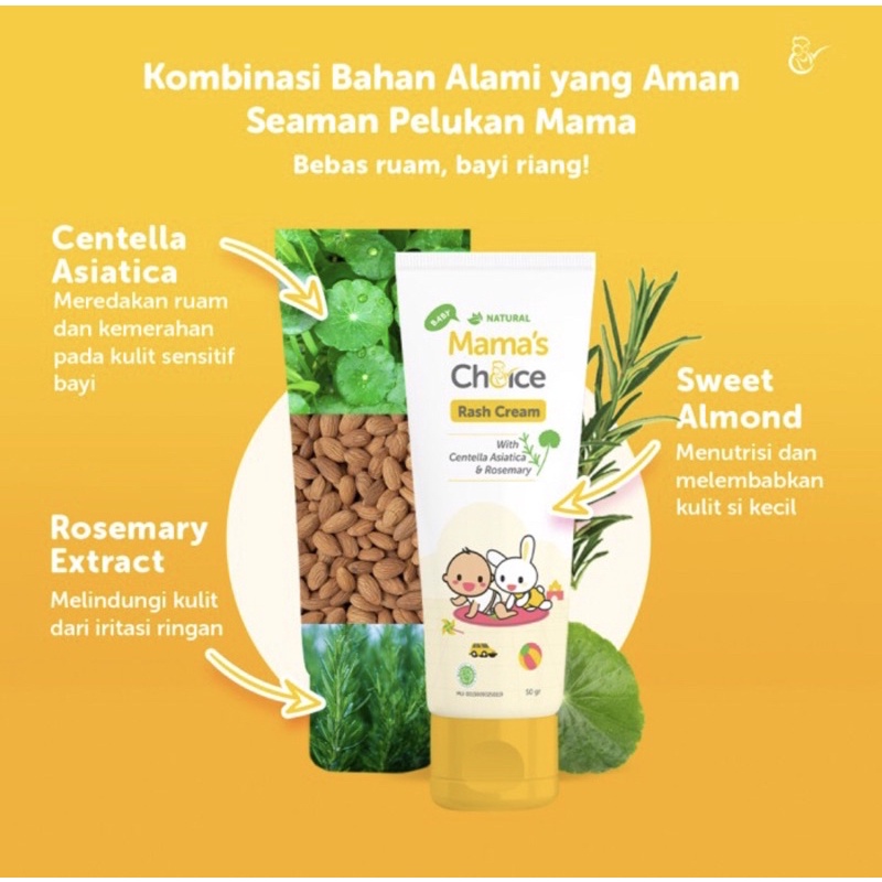 Mama's Choice Baby Rash Cream 50gr ( Krim Penghilang Ruam pada Bayi )