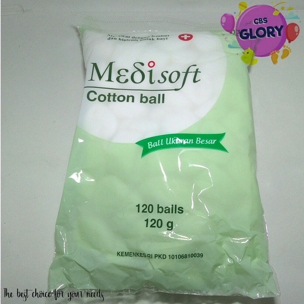 Kapas Bola Medisoft/Kapas Perawatan Bayi/Cotton Ball/Lembut &amp; Higienis