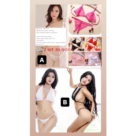 Set Bikini Lingerie Pakaian Dalam Wanita Bra Cd Import
