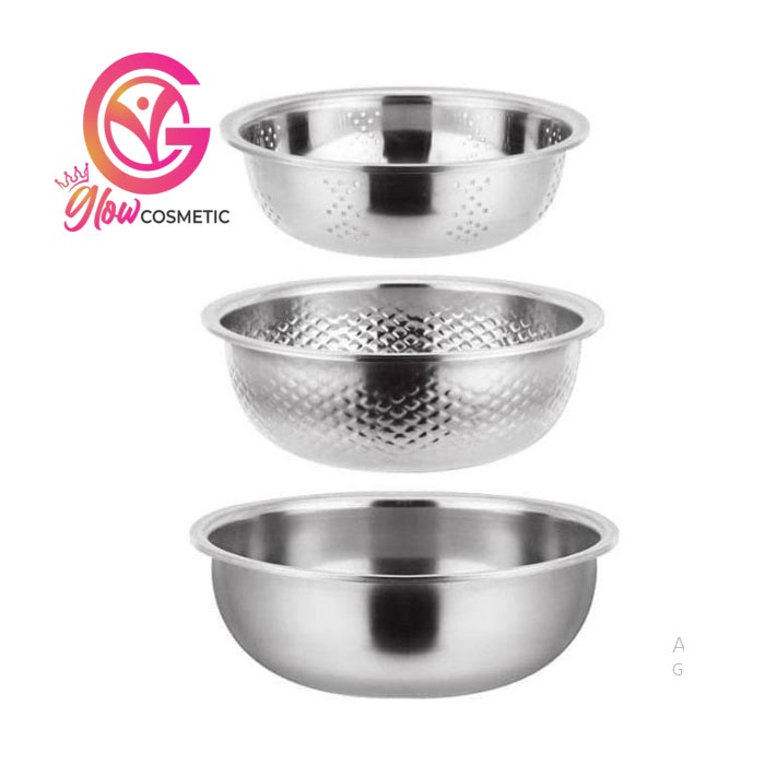 BASIN SIEVES THREE PIECE SET (MANGKUK DAPUR SET)