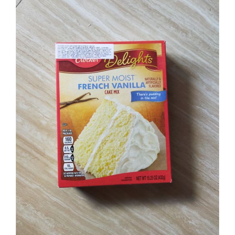 

Betty crokers French vanilla 432gr box