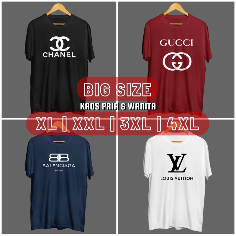 Baju Branded Big Size Kaos Branded Size Ukuran Besar Tshirt Distro Size Jumbo Pria Wanita Murah