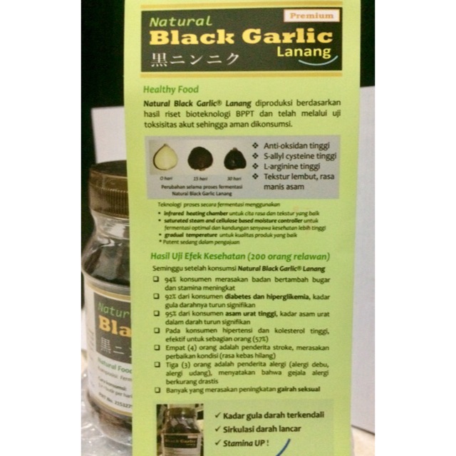 

Black Garlic Lanang Premium