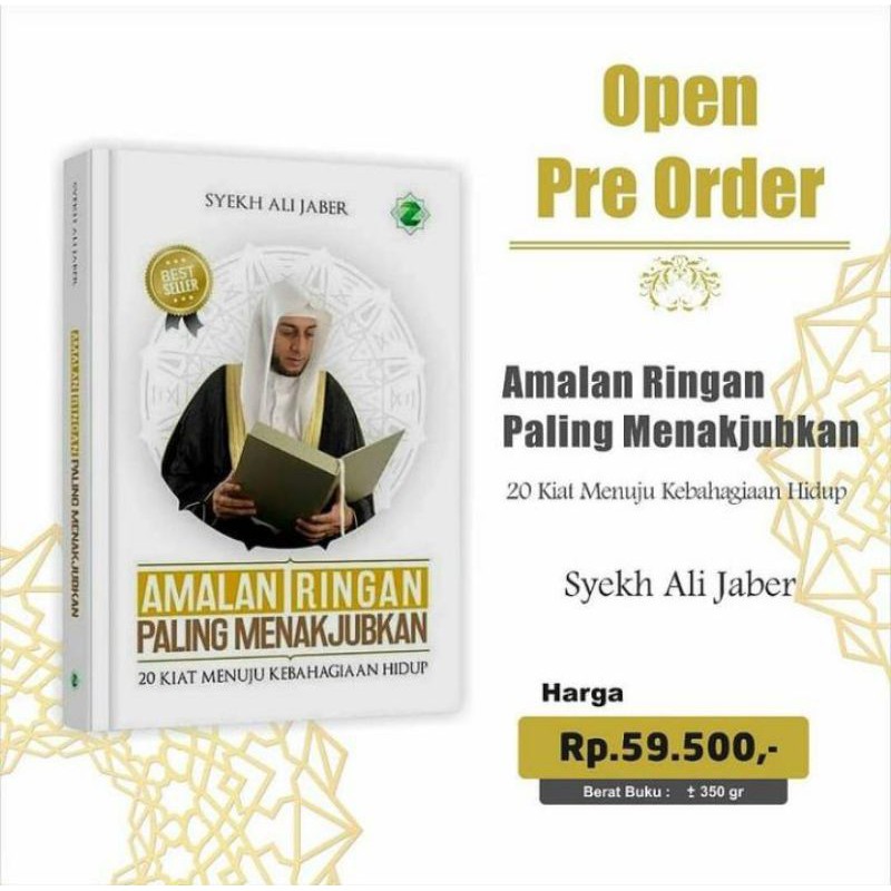 Jual Buku Syekh Ali Jaber Amalan Ringan Paling Menakjubkan Original Dan Hard Cover Tahap