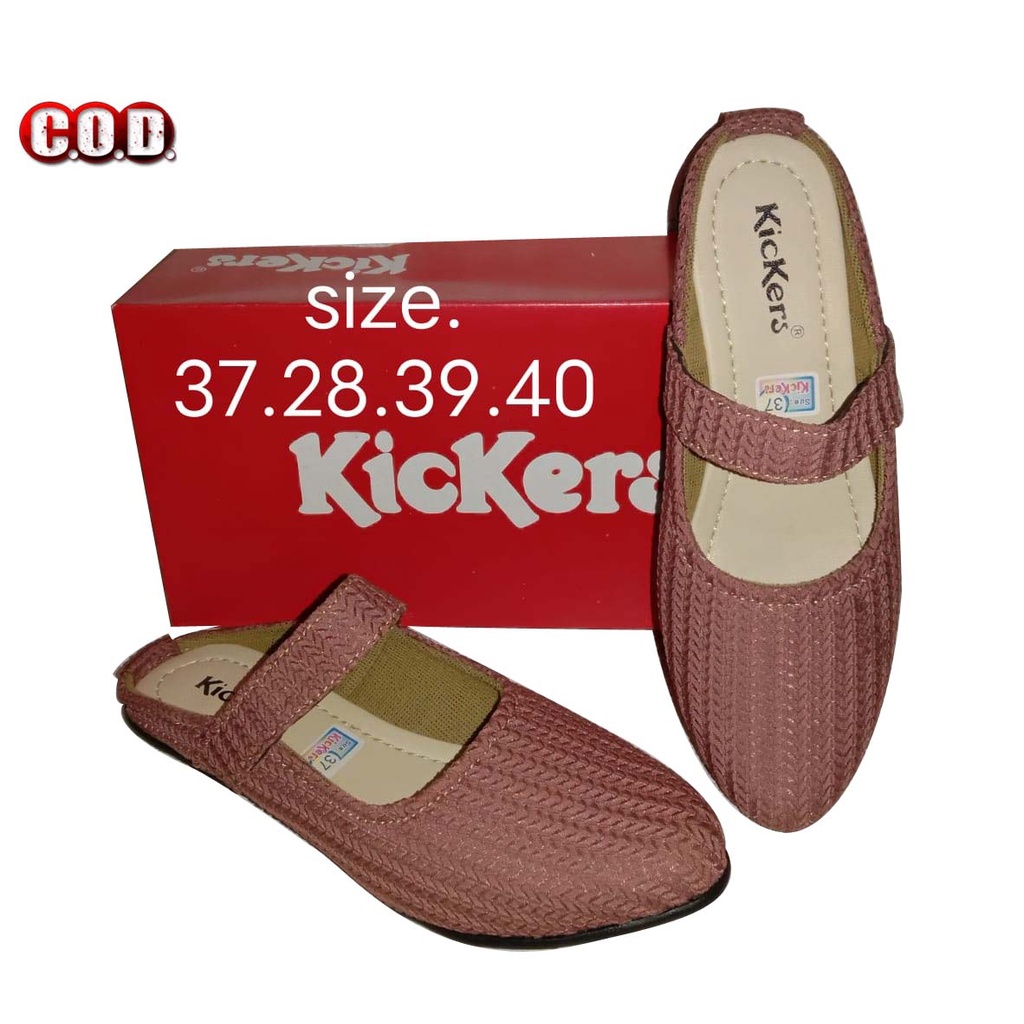 Invincible Slop Rajut kickers Sandal slop Wanita Sandal Flat Wanita Terbaru