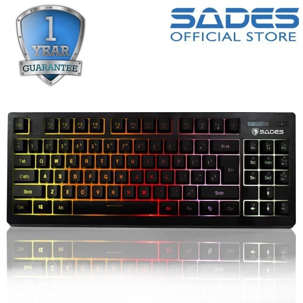 Keyboard Gaming Sades Sabre TKL RGB Membrane gaming keyboard murah kualitas garansi resmi