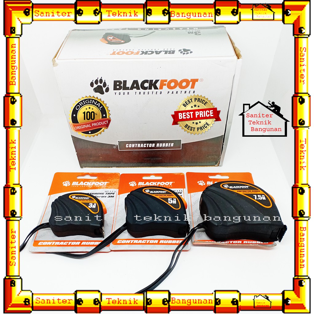 METERAN BLACKFOOT-ALAT UKUR-METERAN ROLL 3M 5M 7.5M