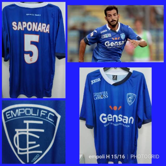 JERSEY EMPOLI HOME 15/16 SAPONARA 5 KW LOKAL SEKELAS MULTISPORT
