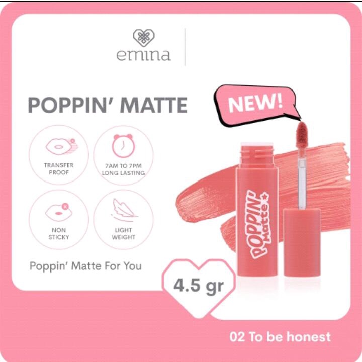 EMINA POPPIN MATTE LIPCREAM NEW PRODUCT