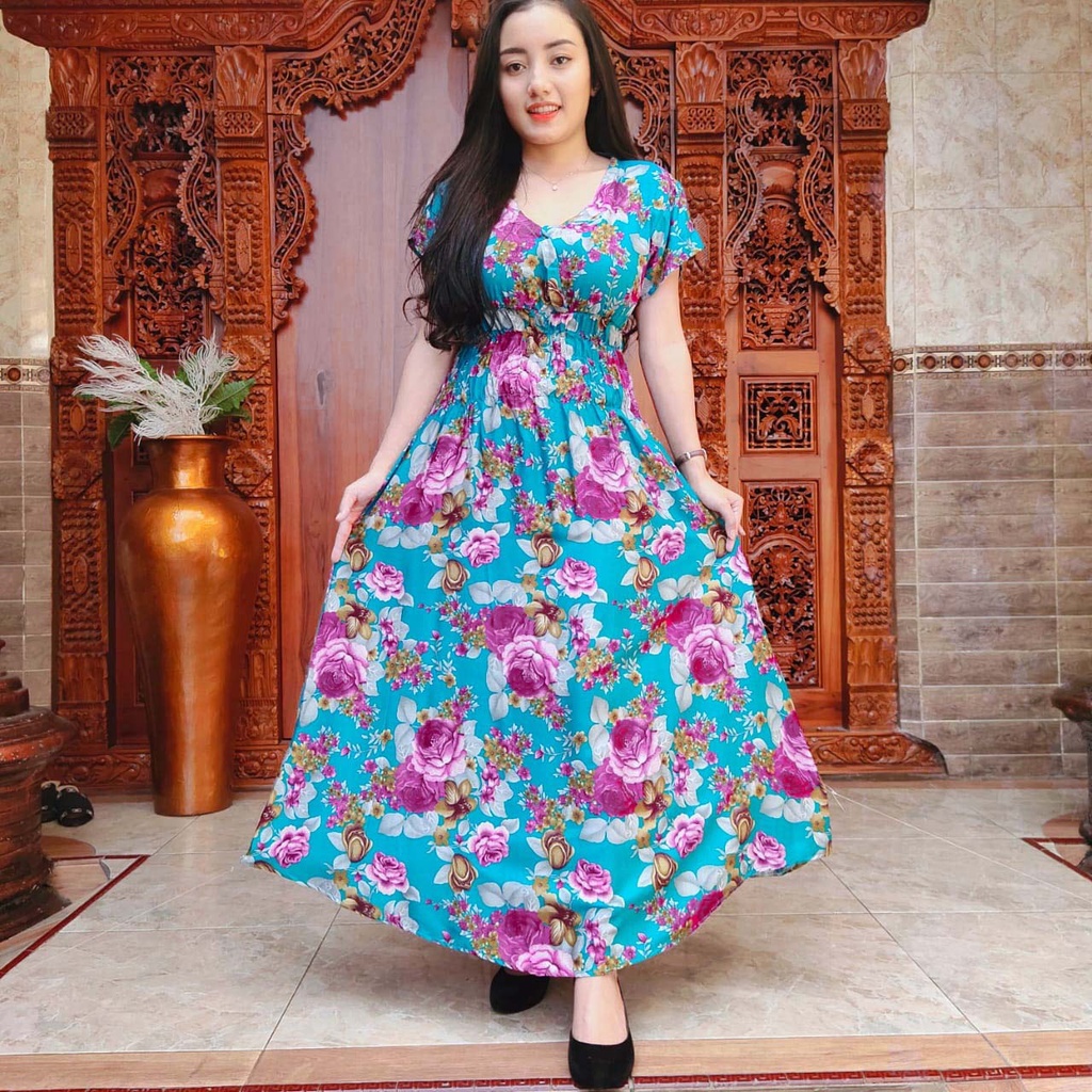 DASTER MOZA PRINT | BALI LONGDRESS-OLIV TOSCA