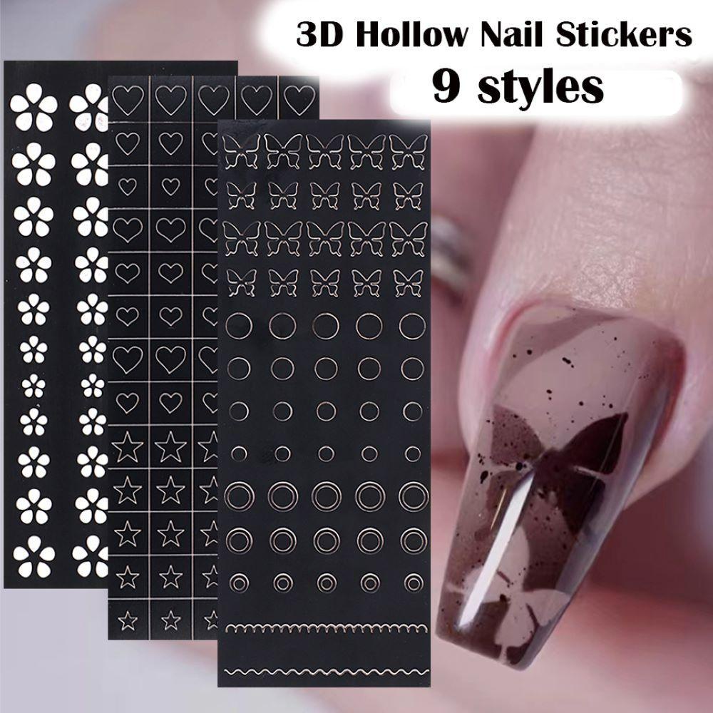 R-bunga Stiker Kuku Sliders Decals French Small Wreath Circle Flower