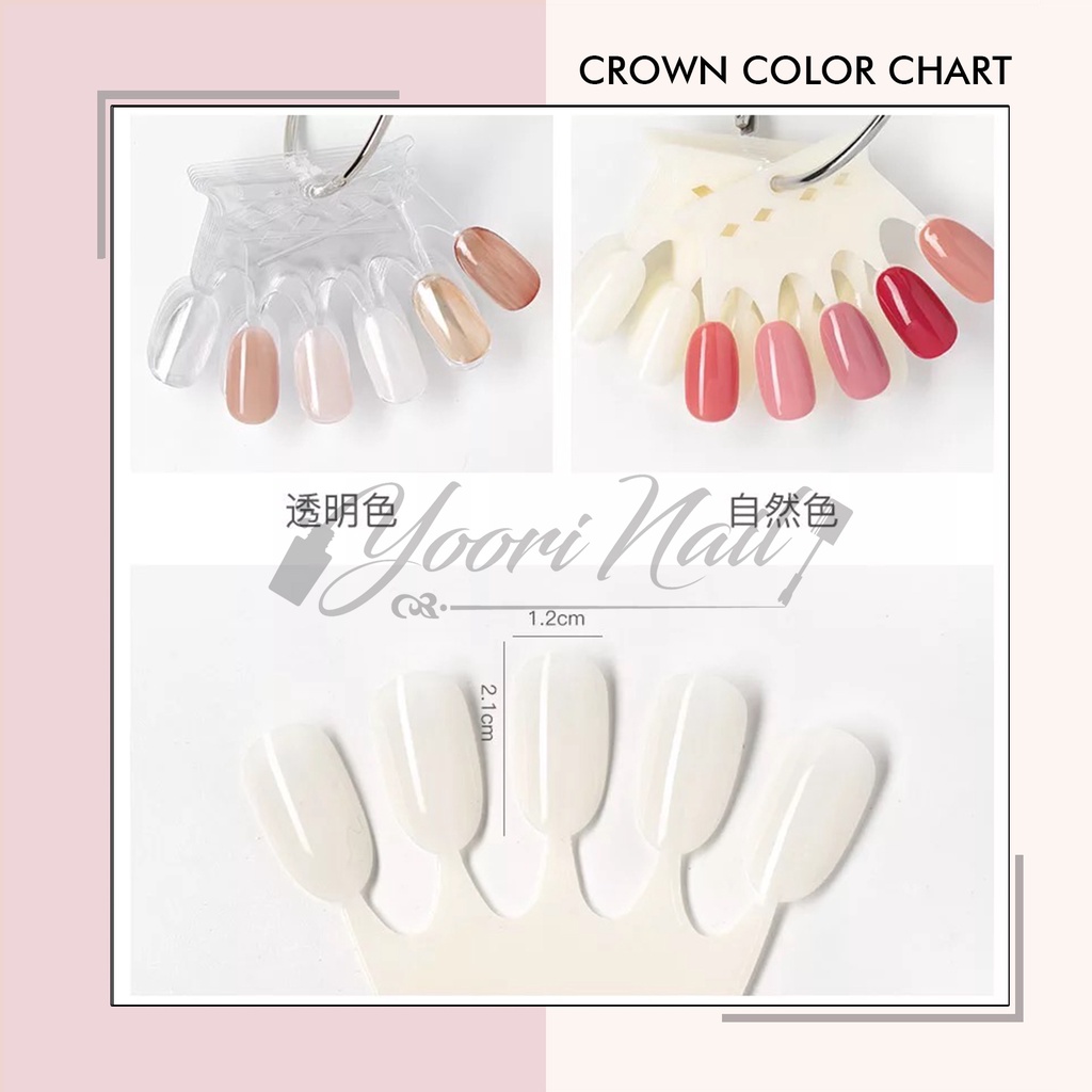 10pcs Crown Color chart set display kuku mini crown mahkota display kutek pajangan nail art