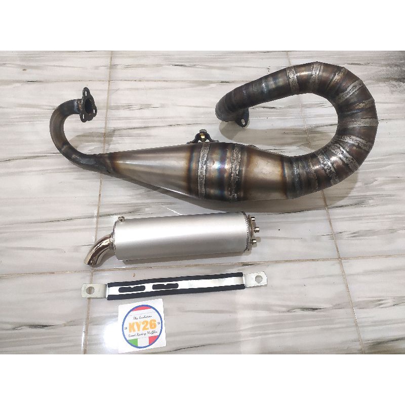 Knalpot Racing Matic 2 Tak Qingqi Baby Matic Kymco by KY26 Racing