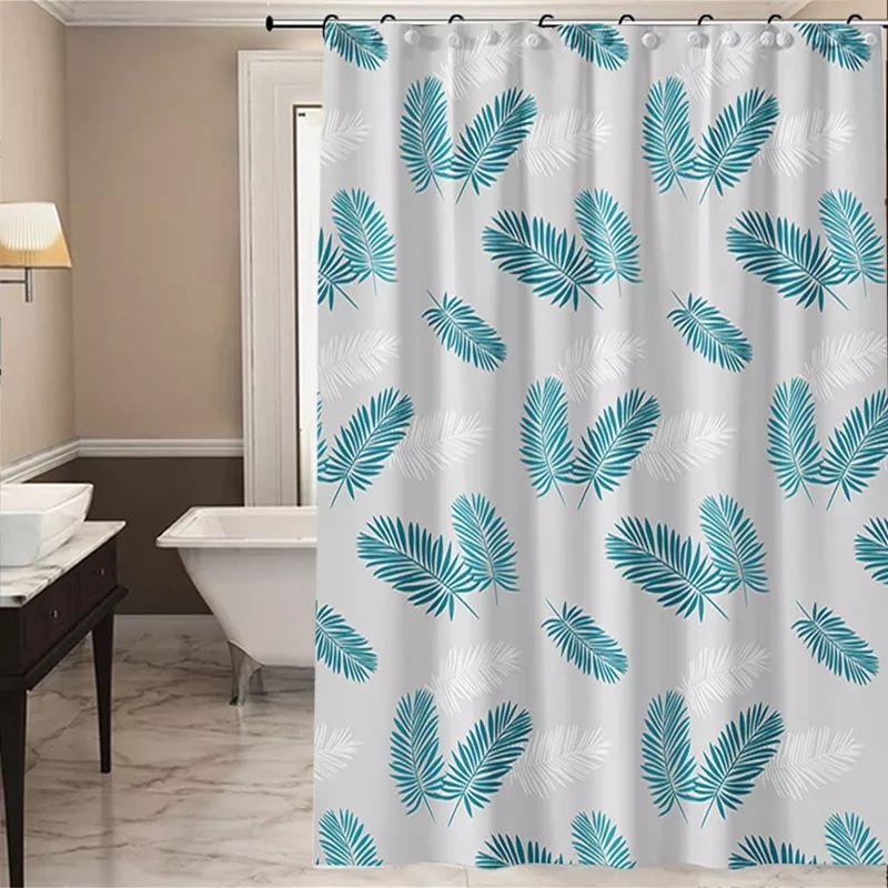 dc88 Tirai kamar mandi anti air dengan pengait /Tirai Mandi Bahan tebal/ Shower Curtain