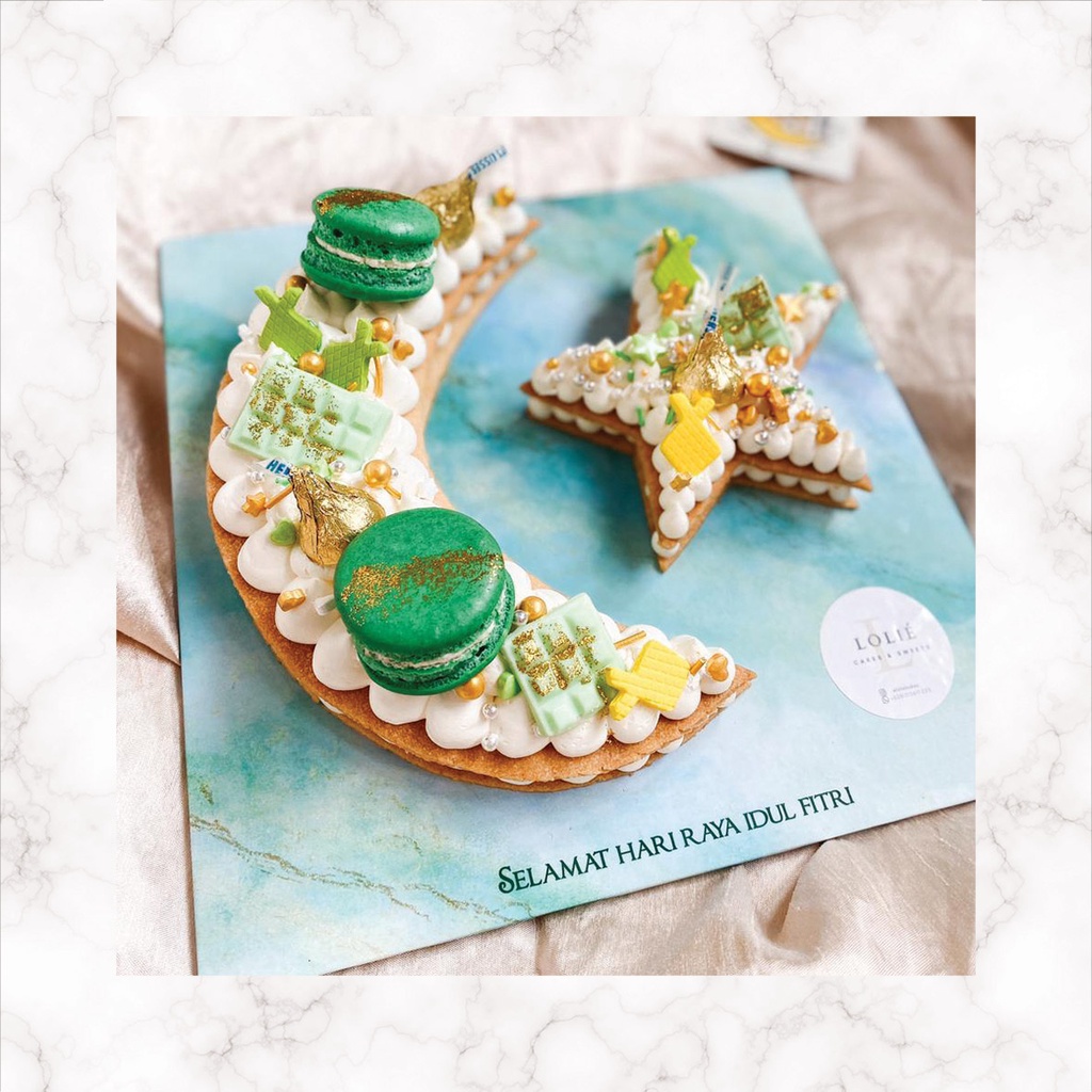 Tatakan Kue 24cm LEBARAN / IDUL FITRI ( Premium Alas Kue / Cake Board )