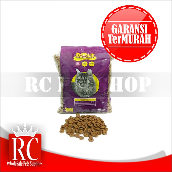 Makanan kucing / Cat Food Bolt Repacking Donut-Ikan 1kg