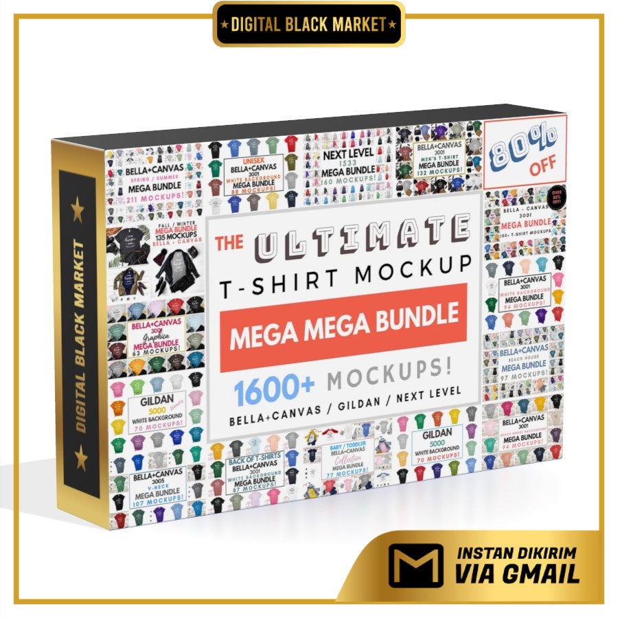 1500 Ultimate Mockup T-Shirt  Mega Bundle - JPEG Ultra HD