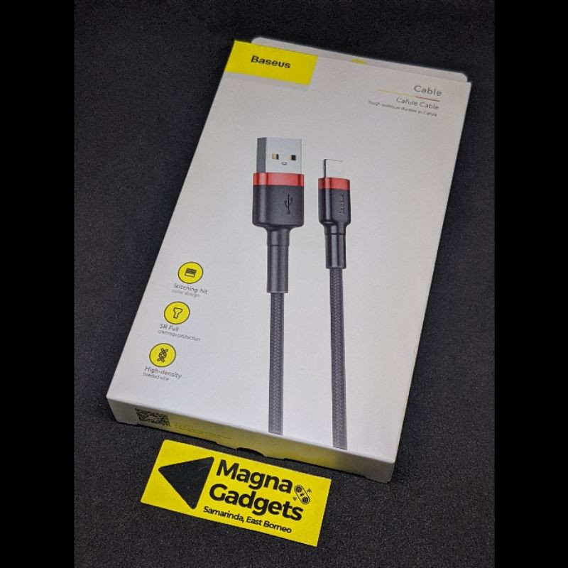 BASEUS Kabel Charger iPhone Velcro Cable For Lightning 2.4A Panjang 1M Fast Charge Original