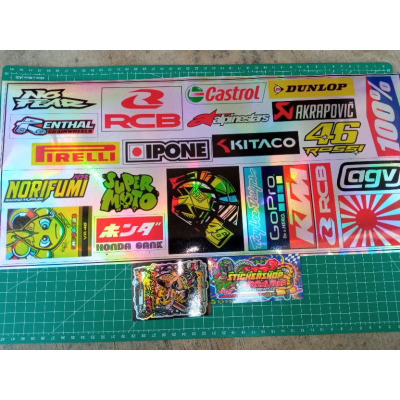 Stiker Pack Sponsor Racing Rcb Ipone Honda Gank Supermoto Variasi Motor