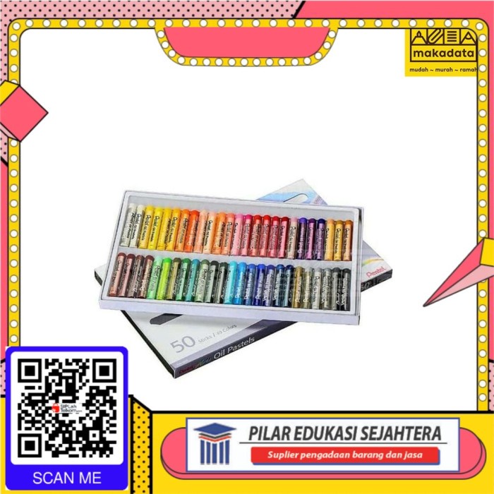 

CRAYON OIL PASTEL PENTEL 50 WARNA MURAH