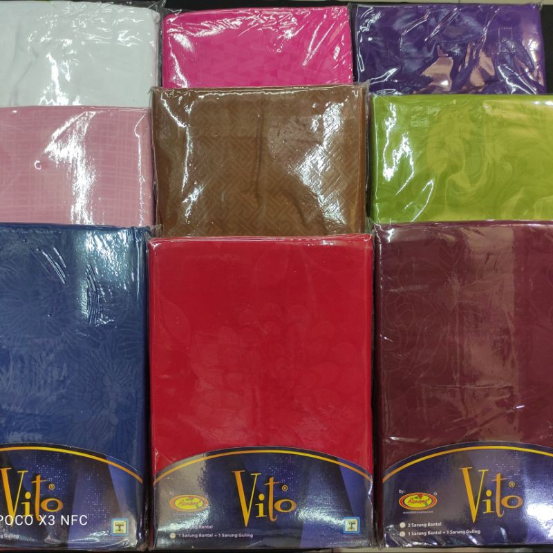 sarung bantal rosana vito polos embos isi 2pcs
