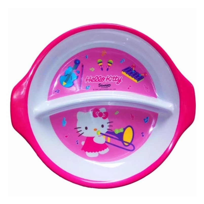 Vanda Hello Kitty Piring Oval 2 Sekat 7,5&quot; Melamin SNI