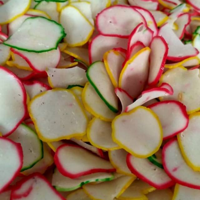 

kerupuk bawang warna warni mentah