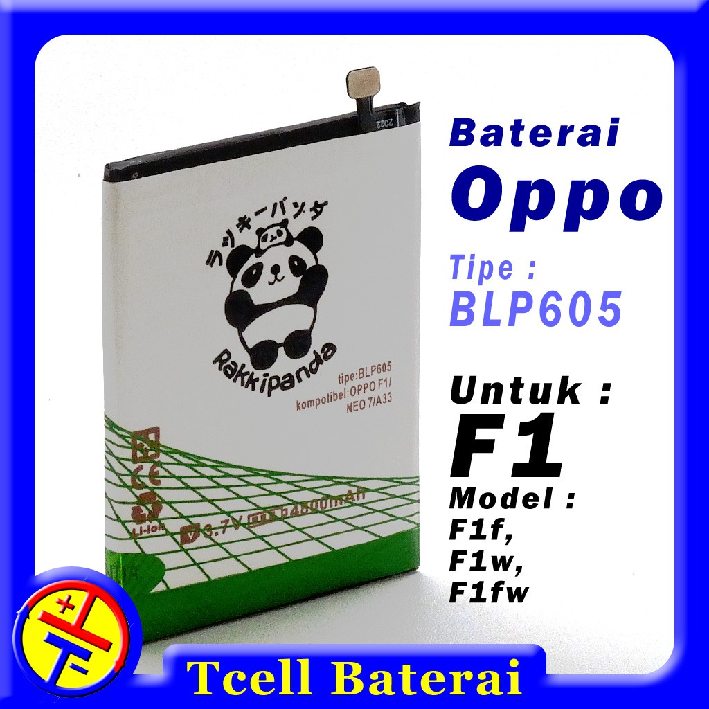Baterai Oppo F1 F1f F1w F1fw Blp605 Rakkipanda Batre Blp 605 Shopee Indonesia