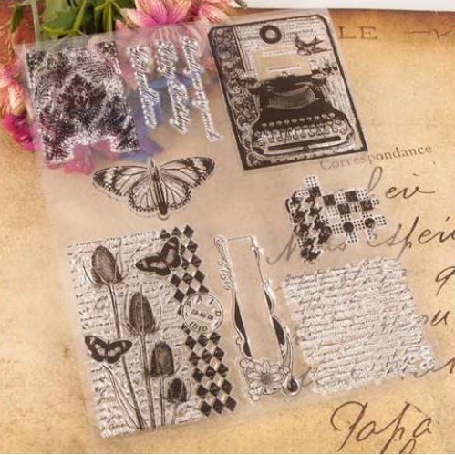 ALIWELL Clear Stamp - 8 IN 1 Vintage Background Style