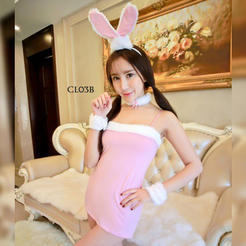 [READY STOK] LINGERIE SEXY LINGERIE KOSTUM COSTUME LINGERIE SEXY BUNNY PINK CL03B