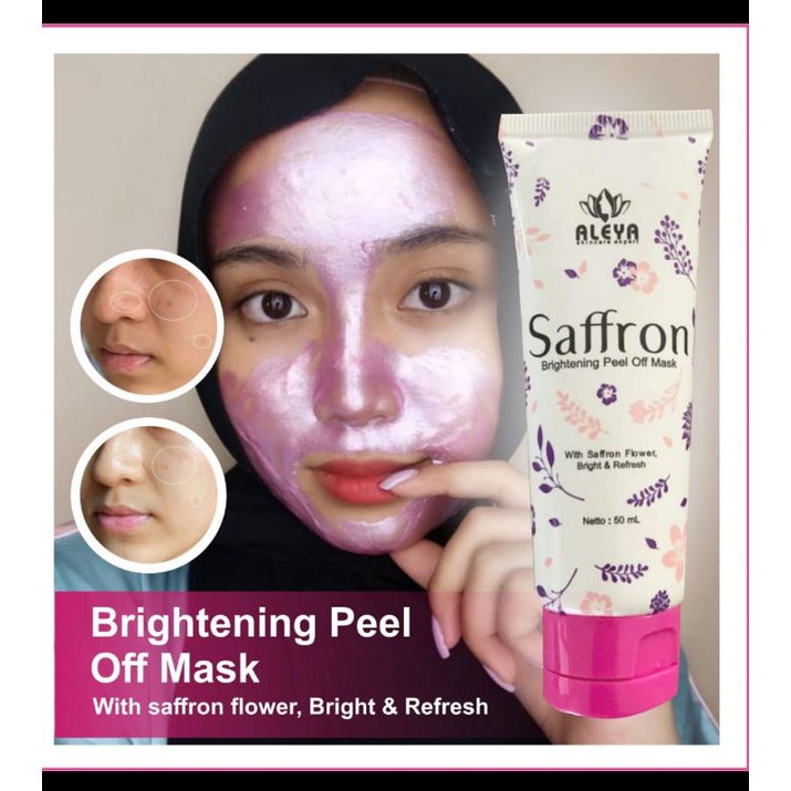 Masker Wajah Saffron Aleya Peel Of Mask Saffron Original Bpom Eksfoliasi Kulit Wajah