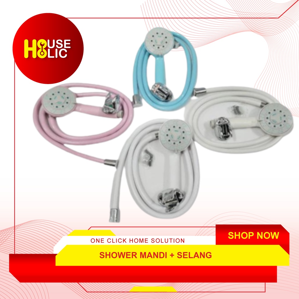 Kepala Shower Mandi + Selang 1.5 Meter / Hand Shower / Head Shower