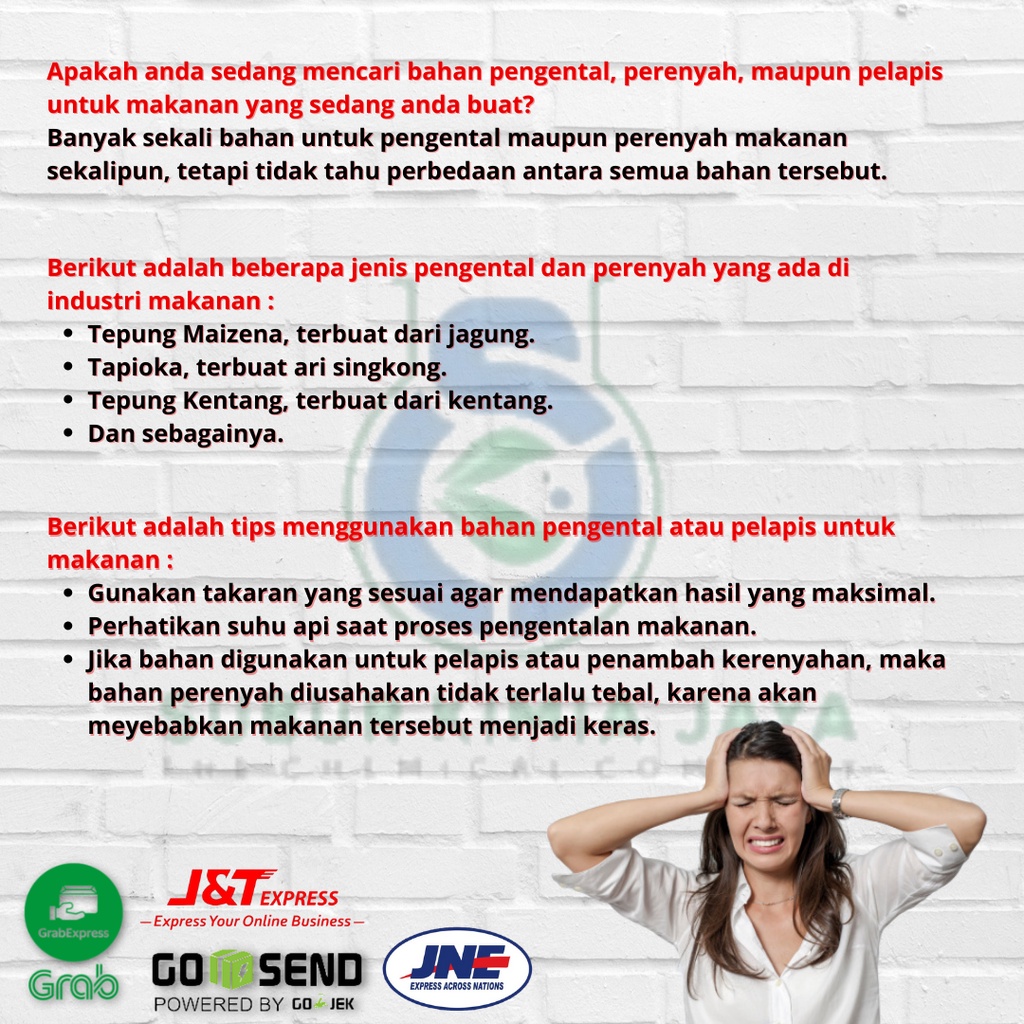 

HG Potato Starch AVEBE Holland Belanda Halal / Tepung Kentang Kemasan Zak