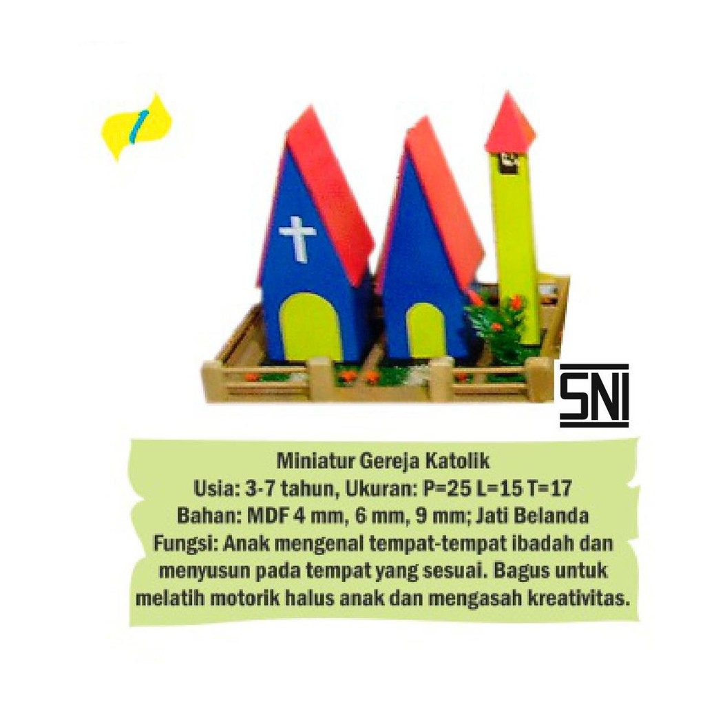Alat Peraga Edukatif - Miniatur Gereja Katolik