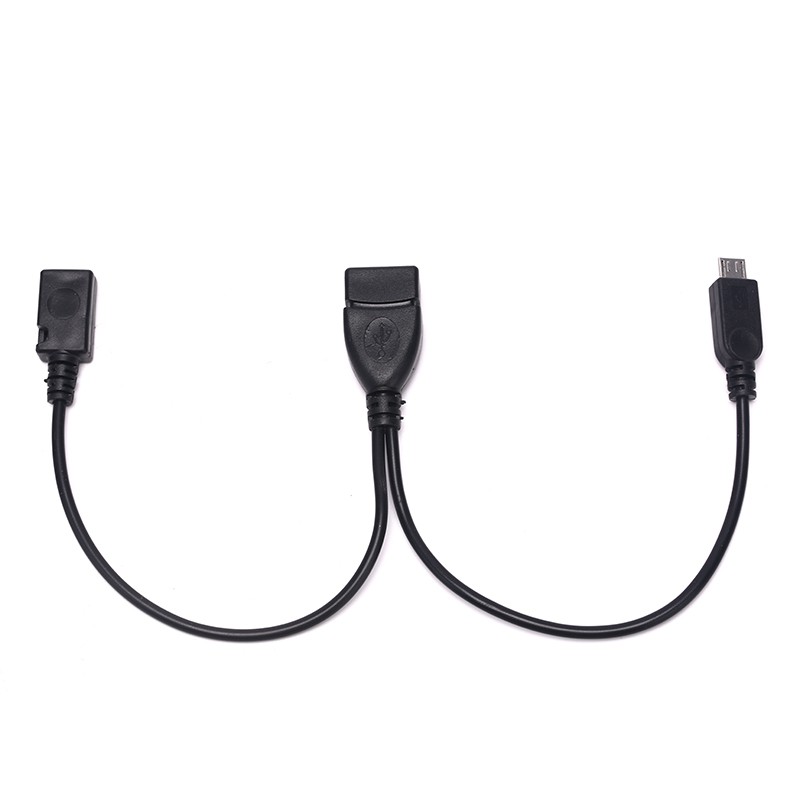 (Ele) Kabel Adapter Otg Power Splitter Y Male Ke Usb A Male Female Warna Polos