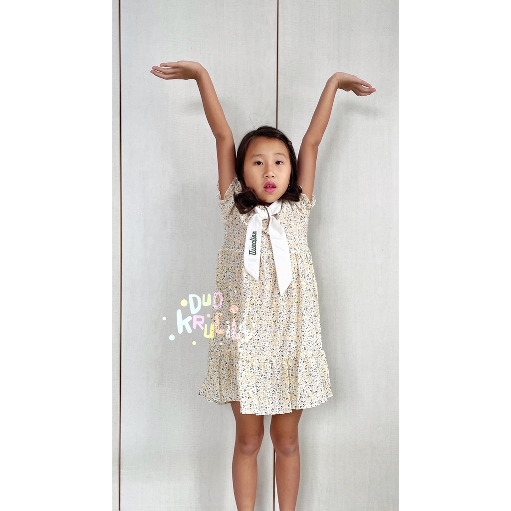 DRESS IMPORT anak motif SPRING | DUO KRUCILS