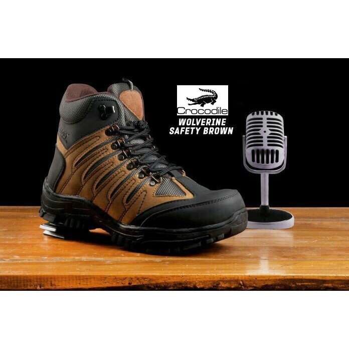 PROMO sepatu safety boots pria crocodile wolveriner