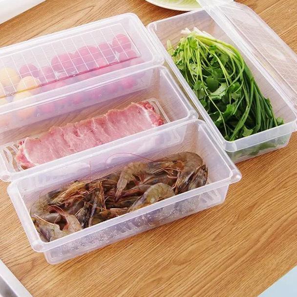 ☋ Kotak Penyimpanan Sayur/Ikan di Kulkas Freezer ♣