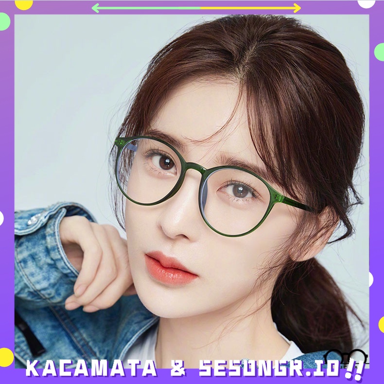 Korea Fashion Kacamata Anti Radiasi Metal Frame Kacamata Bingkai Logam Dapat Dilipat Untuk  - An