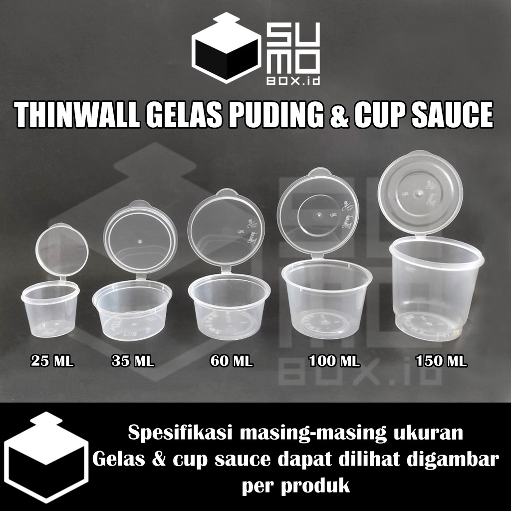 Cup Saus Klip 25ml / Wadah Plastik Saos Sambal Mayonaise / Thinwall Kontainer 25 ml Mini Anti Bocor Image 3