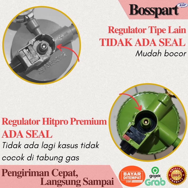 Paket Kompor Gas Rinnai 2 Tungku RI 522S bonus Selang Regulator Gas Hitpro