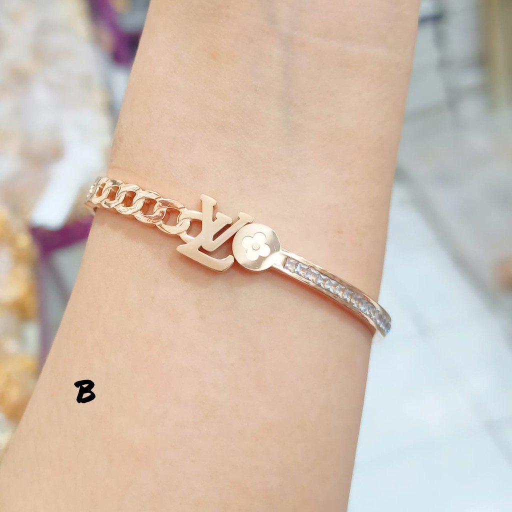 Gelang Bangkok TITANIUM logo Brand terkini elegan simple perhiasan Anti karat&amp;Anti luntur