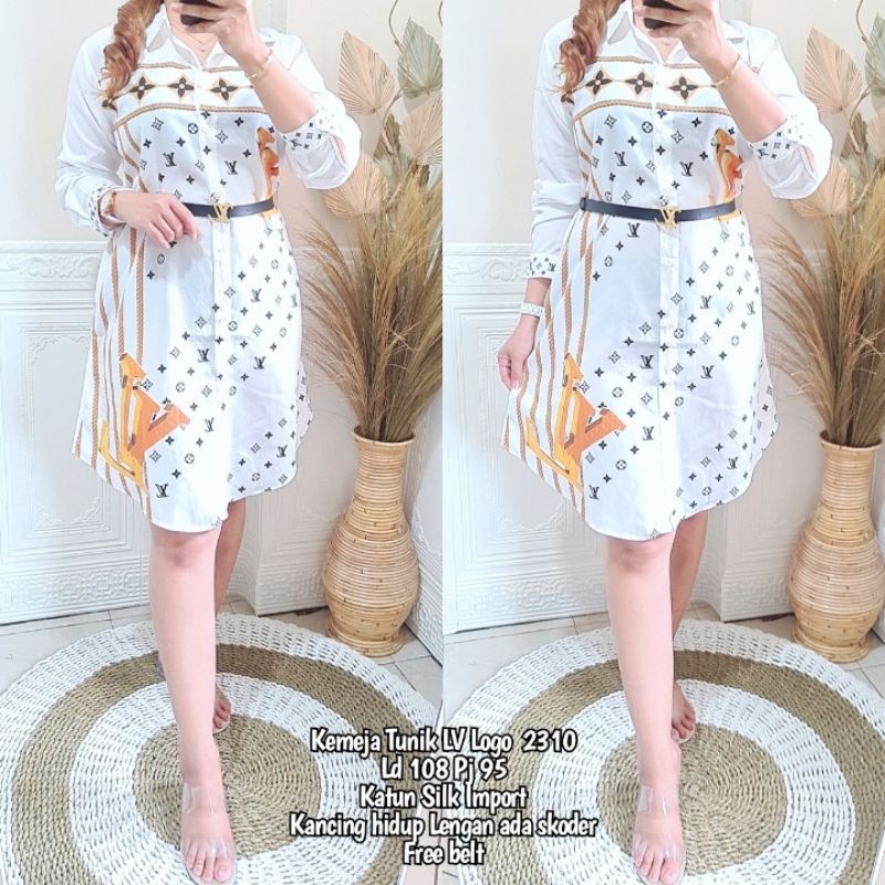 TUNIK WANITA LV BUNGA KATUN SILK PREMIUM