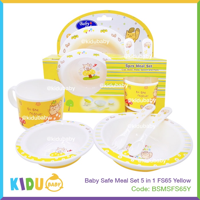 Baby Safe Meal Set 5 in 1 FS65 Perlengkapan Makan Bayi dan Anak Kidu Baby